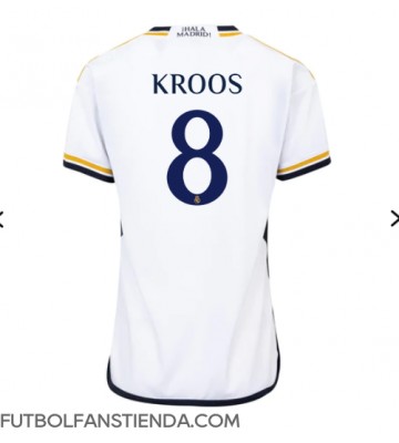 Real Madrid Toni Kroos #8 Primera Equipación Mujer 2023-24 Manga Corta